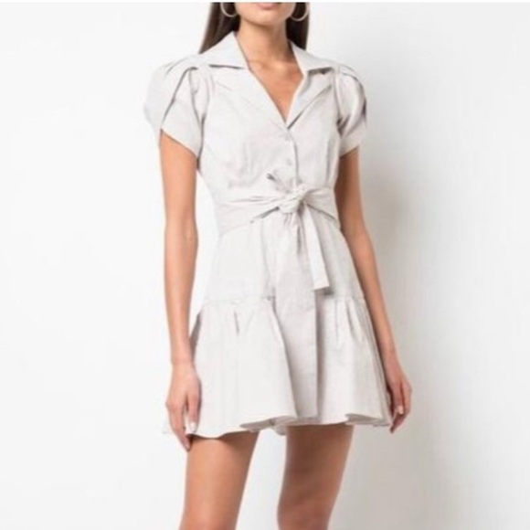 Alexis Haylee Striped Shirt Dress W/ Belt medium - Picture 1 of 11